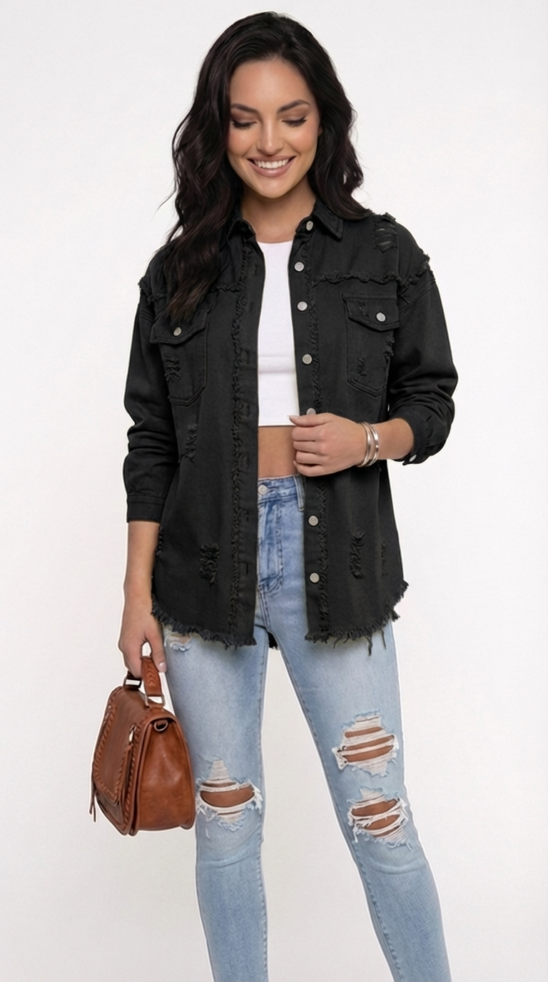 Veloura Raven Denim Jacket